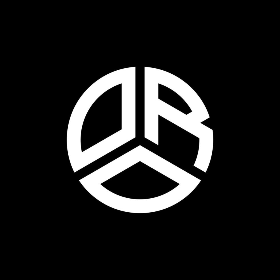 Oro-Buchstaben-Logo-Design auf schwarzem Hintergrund. oro kreative Initialen schreiben Logo-Konzept. Oro-Buchstaben-Design. vektor