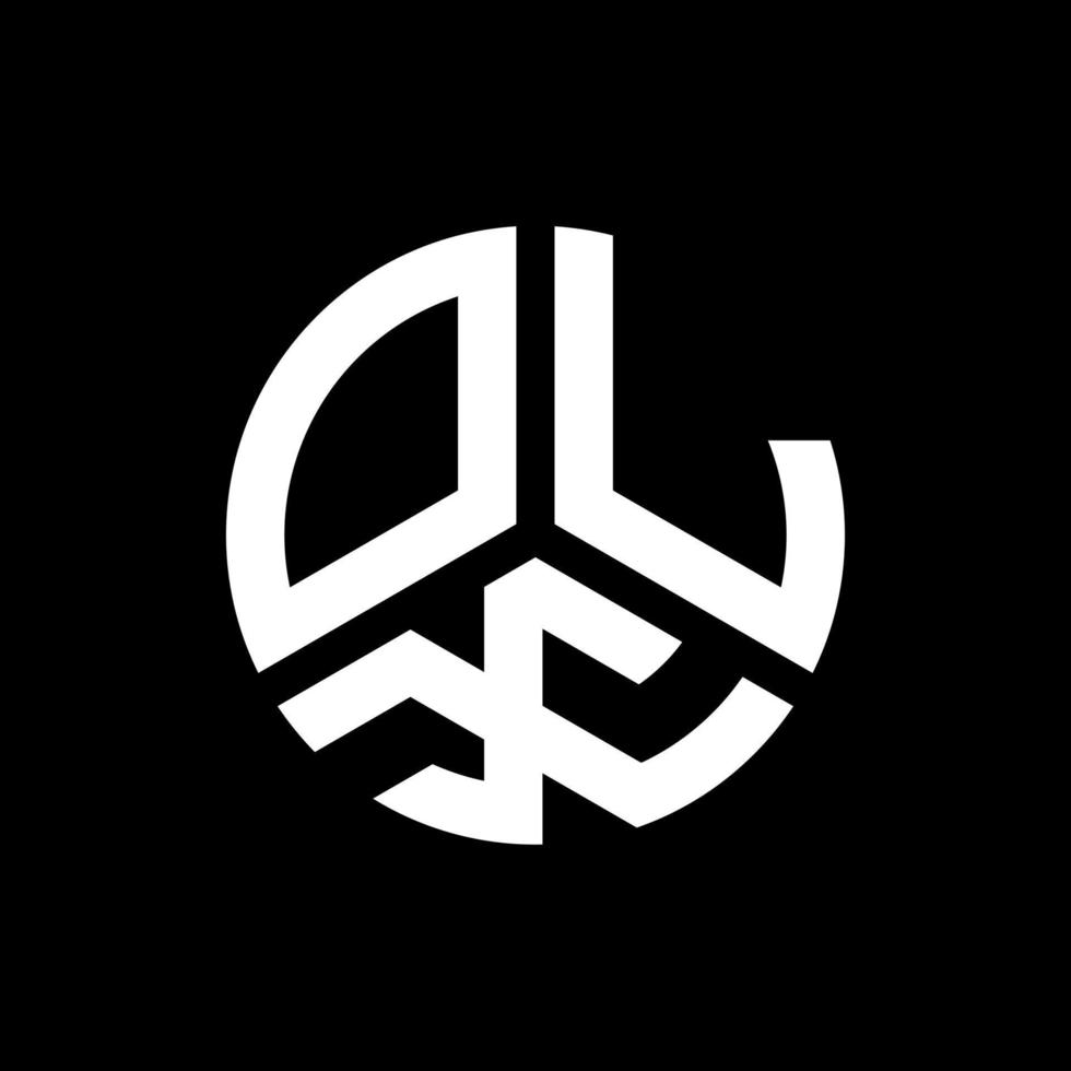 olx-Buchstaben-Logo-Design auf schwarzem Hintergrund. olx kreative Initialen schreiben Logo-Konzept. olx Briefdesign. vektor
