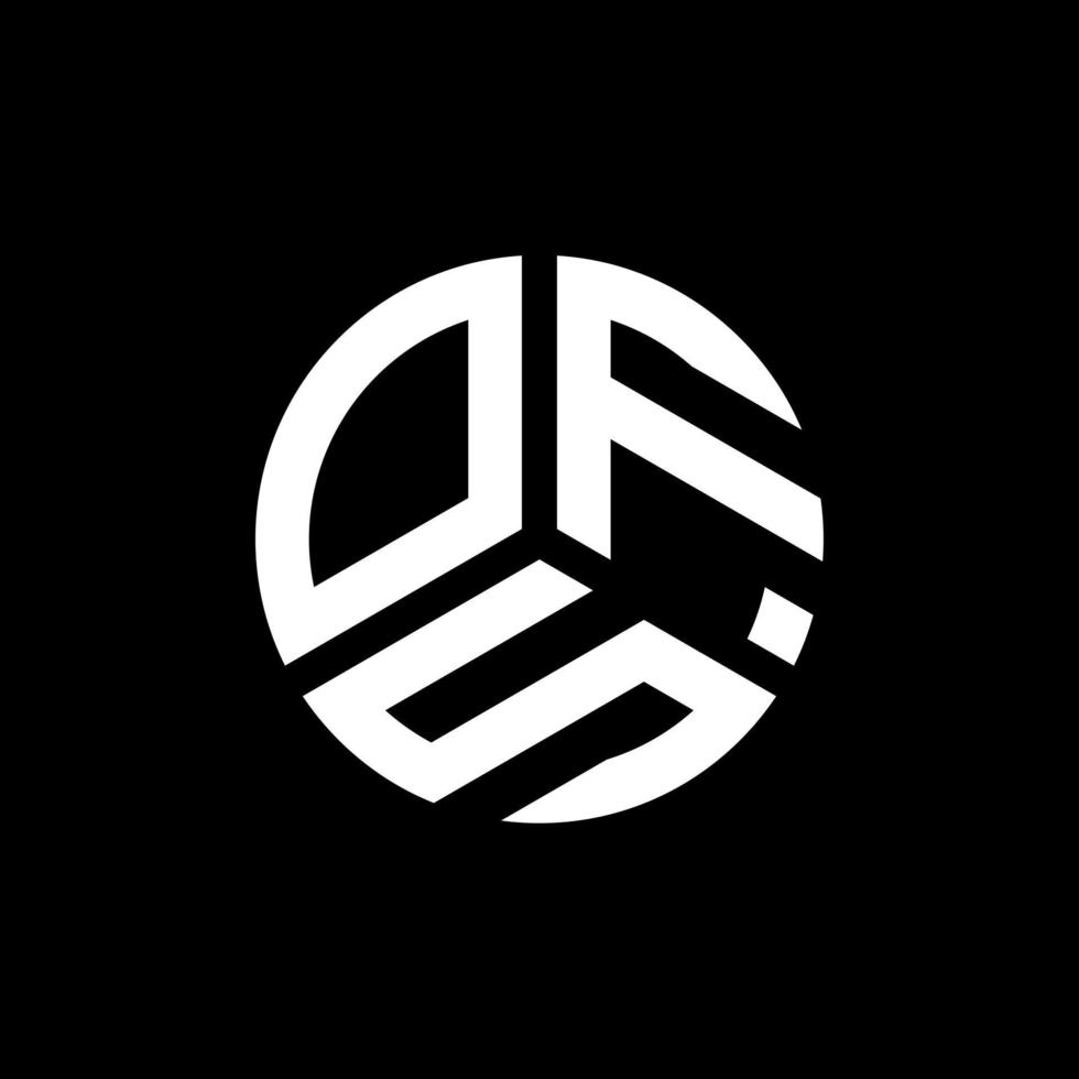 ofs-Buchstaben-Logo-Design auf schwarzem Hintergrund. des kreativen Initialen-Buchstaben-Logo-Konzepts. ofs Briefgestaltung. vektor