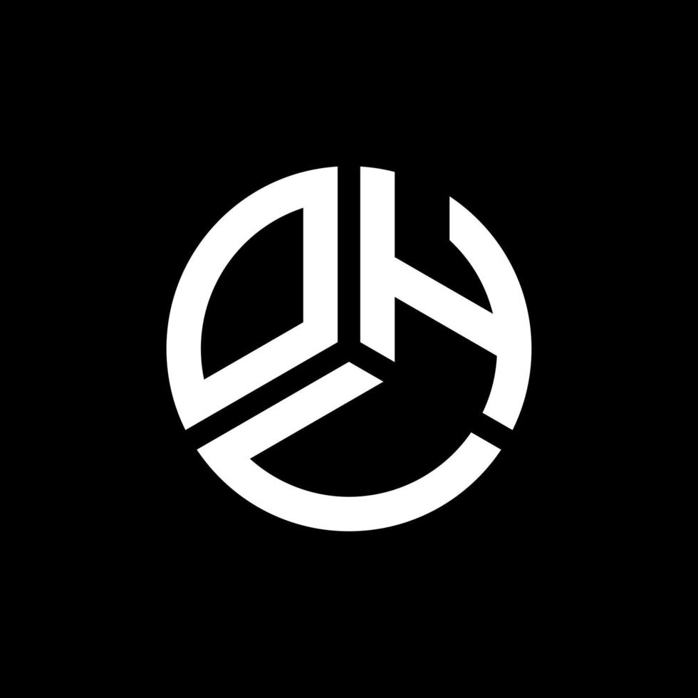 ohv-Brief-Logo-Design auf schwarzem Hintergrund. ohv kreatives Initialen-Buchstaben-Logo-Konzept. ohv Briefgestaltung. vektor