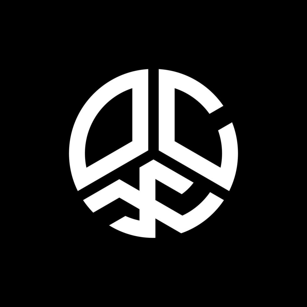 OCX-Brief-Logo-Design auf schwarzem Hintergrund. ocx kreative Initialen schreiben Logo-Konzept. ocx-Briefgestaltung. vektor
