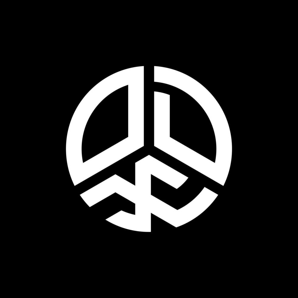 odx-Buchstaben-Logo-Design auf schwarzem Hintergrund. odx kreative Initialen schreiben Logo-Konzept. odx Briefdesign. vektor