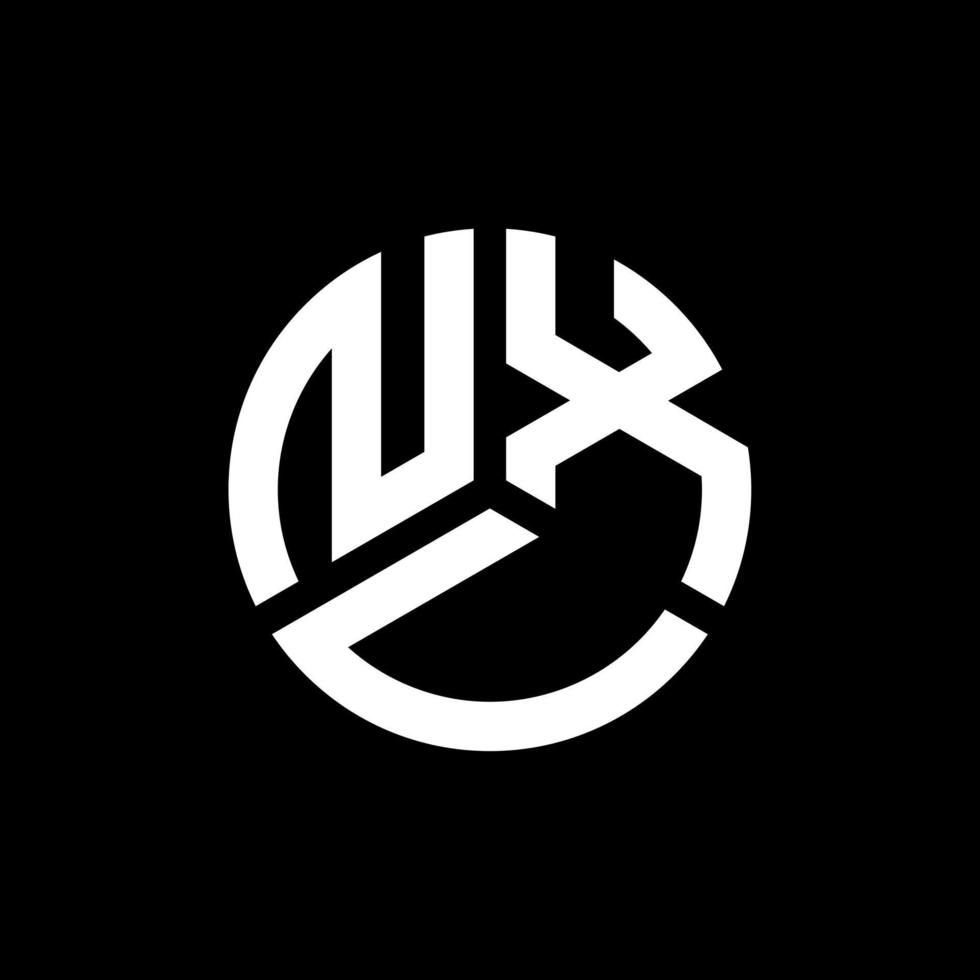 nxu-Brief-Logo-Design auf schwarzem Hintergrund. nxu kreatives Initialen-Buchstaben-Logo-Konzept. nxu Briefdesign. vektor