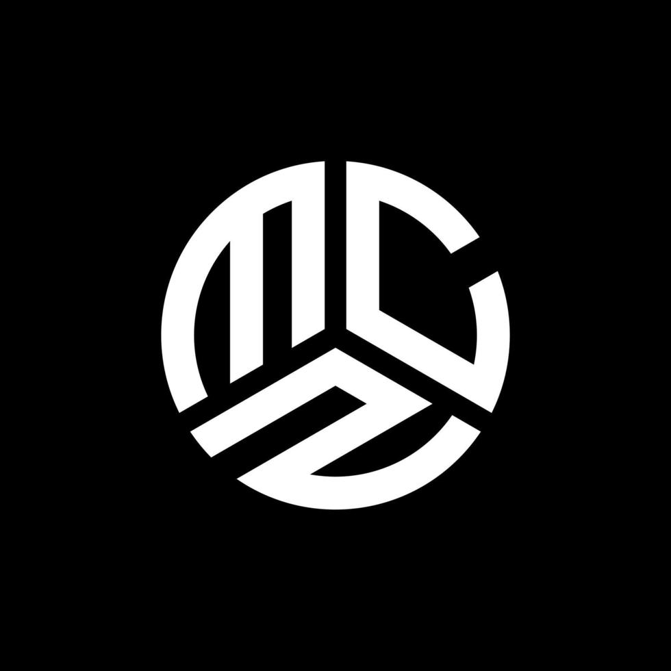 mcz brev logotyp design på svart bakgrund. mcz kreativa initialer brev logotyp koncept. mcz bokstavsdesign. vektor