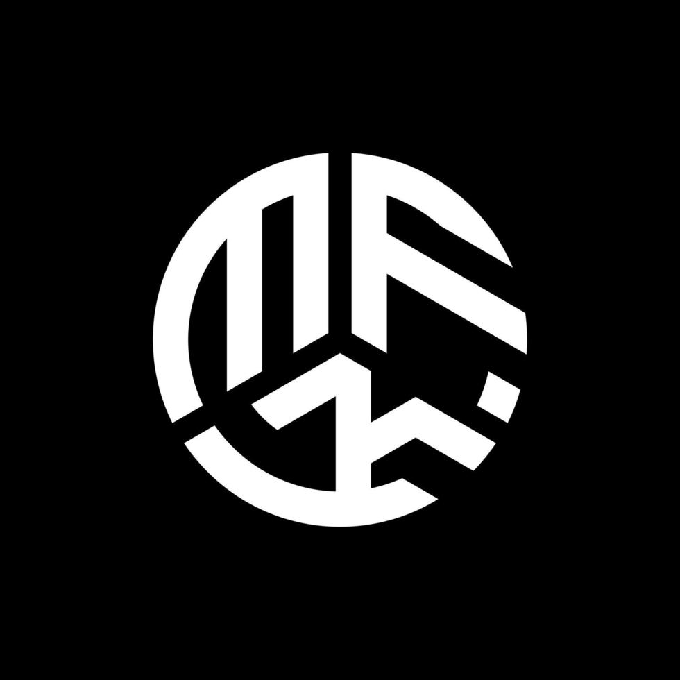 mfk-Brief-Logo-Design auf schwarzem Hintergrund. mfk kreative Initialen schreiben Logo-Konzept. mfk Briefgestaltung. vektor