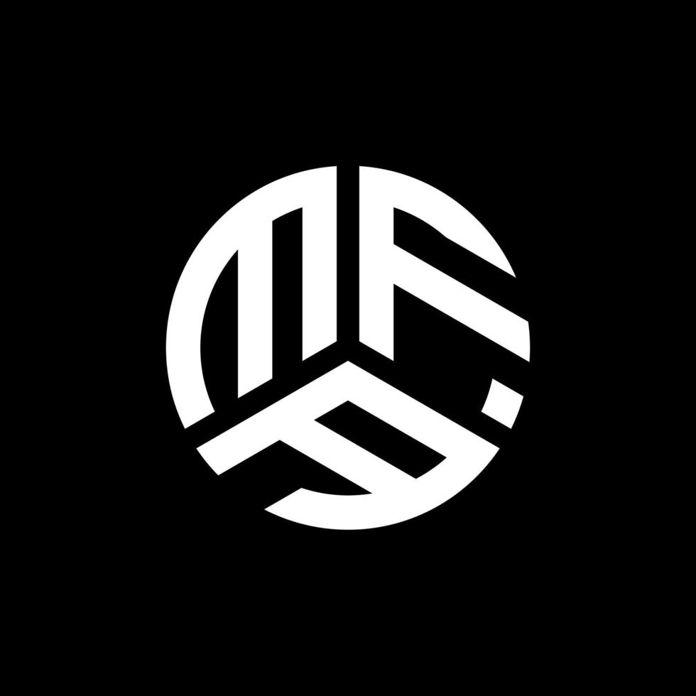 mfa-Brief-Logo-Design auf schwarzem Hintergrund. mfa kreatives Initialen-Brief-Logo-Konzept. mfa Briefgestaltung. vektor