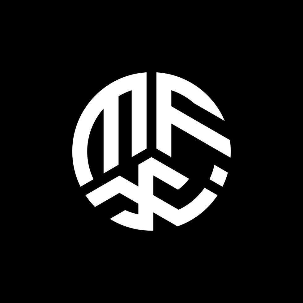 mfx-Brief-Logo-Design auf schwarzem Hintergrund. mfx kreatives Initialen-Brief-Logo-Konzept. mfx Briefgestaltung. vektor