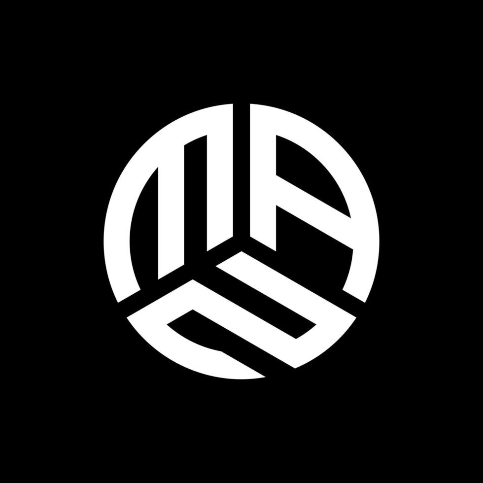 Printman-Brief-Logo-Design auf schwarzem Hintergrund. Mann kreative Initialen schreiben Logo-Konzept. Mann Briefgestaltung. vektor