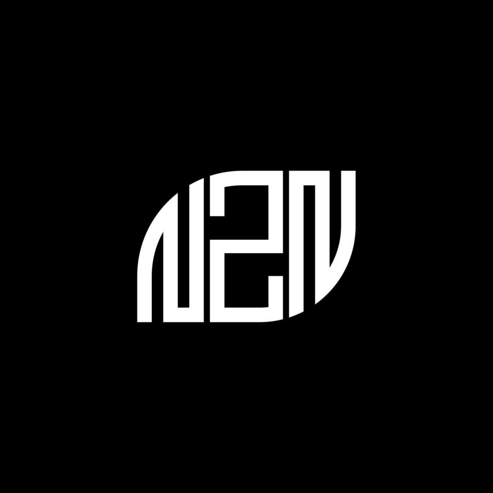 nzn letter design.nzn letter logotyp design på svart bakgrund. nzn kreativa initialer brev logotyp koncept. nzn letter design.nzn letter logotyp design på svart bakgrund. n vektor