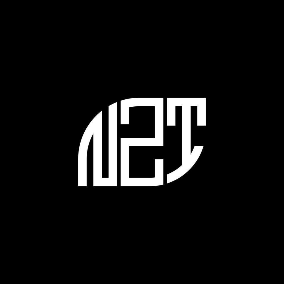nzt brev logotyp design på svart bakgrund. nzt kreativa initialer brev logotyp koncept. nzt bokstavsdesign. vektor