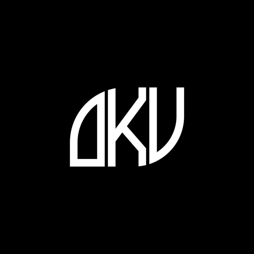 okv brev logotyp design på svart bakgrund. okv kreativa initialer brev logotyp koncept. okv bokstavsdesign. vektor