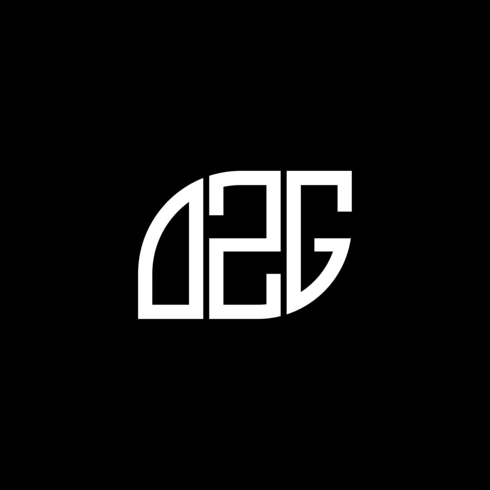 ozg brev logotyp design på svart bakgrund. ozg kreativa initialer brev logotyp koncept. ozg bokstavsdesign. vektor