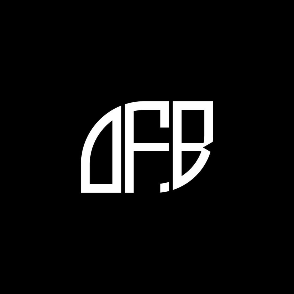 ofb brev design.ofb brev logotyp design på svart bakgrund. ofb kreativa initialer brev logotyp koncept. ofb brev design.ofb brev logotyp design på svart bakgrund. o vektor