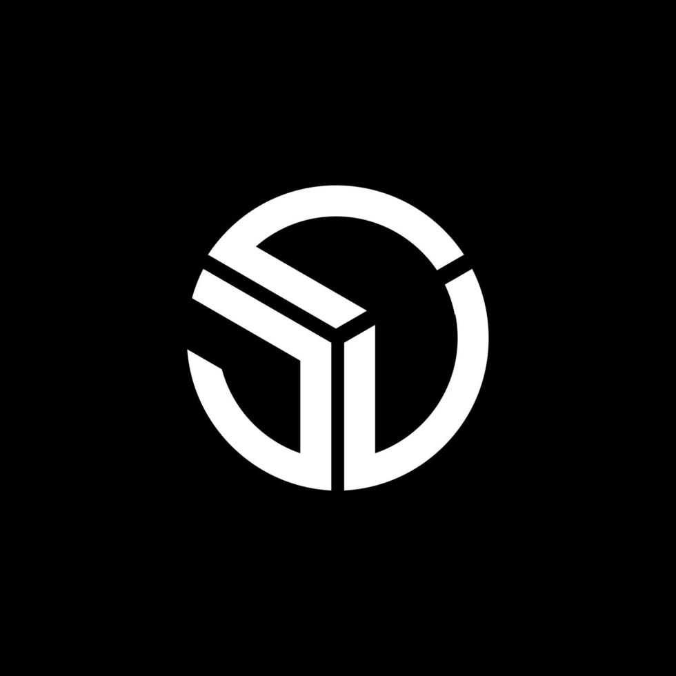 Lju-Brief-Logo-Design auf schwarzem Hintergrund. lju kreative Initialen schreiben Logo-Konzept. lju Briefgestaltung. vektor