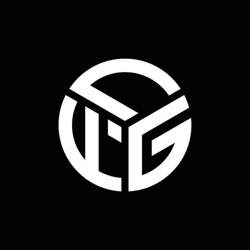 lfg-Buchstaben-Logo-Design auf schwarzem Hintergrund. lfg kreative Initialen schreiben Logo-Konzept. lfg Briefgestaltung. vektor