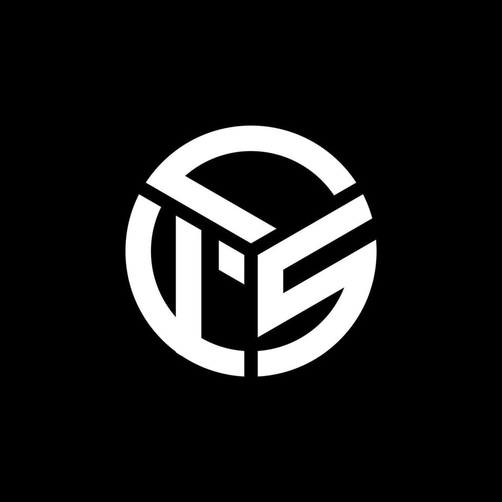 lfs-Buchstaben-Logo-Design auf schwarzem Hintergrund. lfs kreatives Initialen-Buchstaben-Logo-Konzept. lfs Briefgestaltung. vektor