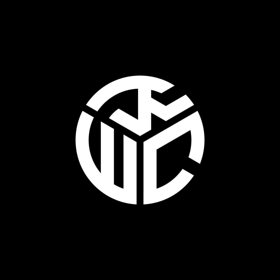 kwc brev logotyp design på svart bakgrund. kwc kreativa initialer bokstavslogotyp koncept. kwc bokstavsdesign. vektor