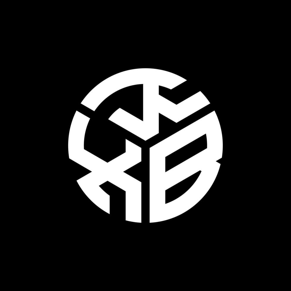 kxb brev logotyp design på svart bakgrund. kxb kreativa initialer bokstavslogotyp koncept. kxb bokstavsdesign. vektor