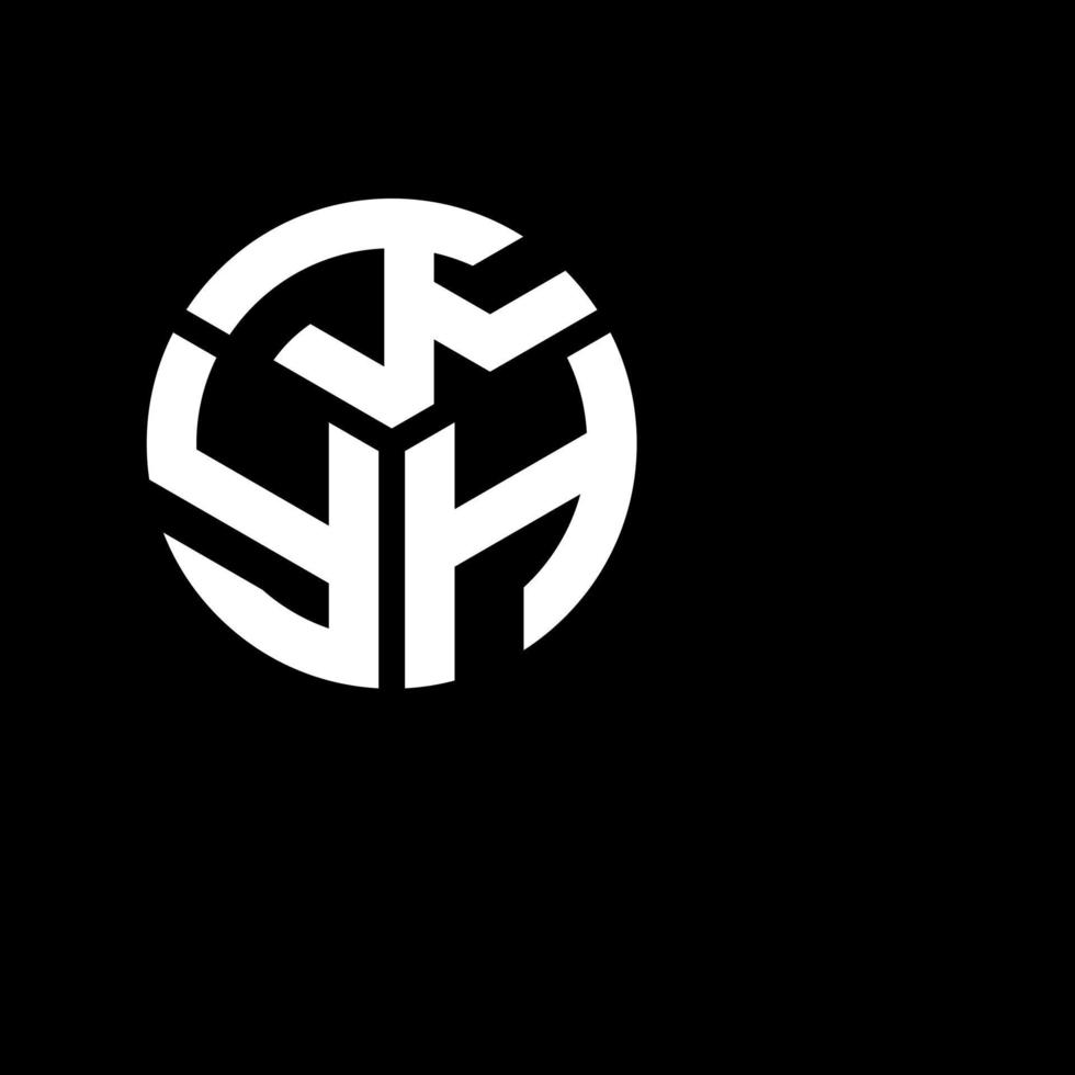 kyh-Buchstaben-Logo-Design auf schwarzem Hintergrund. kyh kreative Initialen schreiben Logo-Konzept. Kyh-Buchstaben-Design. vektor