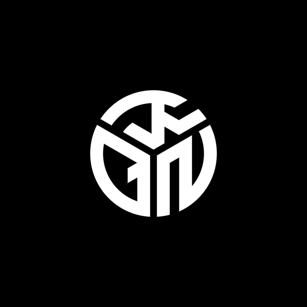 kqn brev logotyp design på svart bakgrund. kqn kreativa initialer bokstavslogotyp koncept. kqn bokstavsdesign. vektor