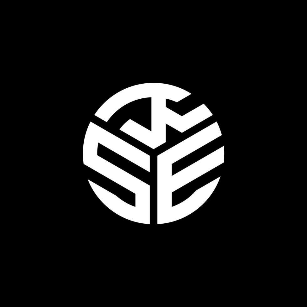kse-Buchstaben-Logo-Design auf schwarzem Hintergrund. kse kreative Initialen schreiben Logo-Konzept. kse Briefgestaltung. vektor