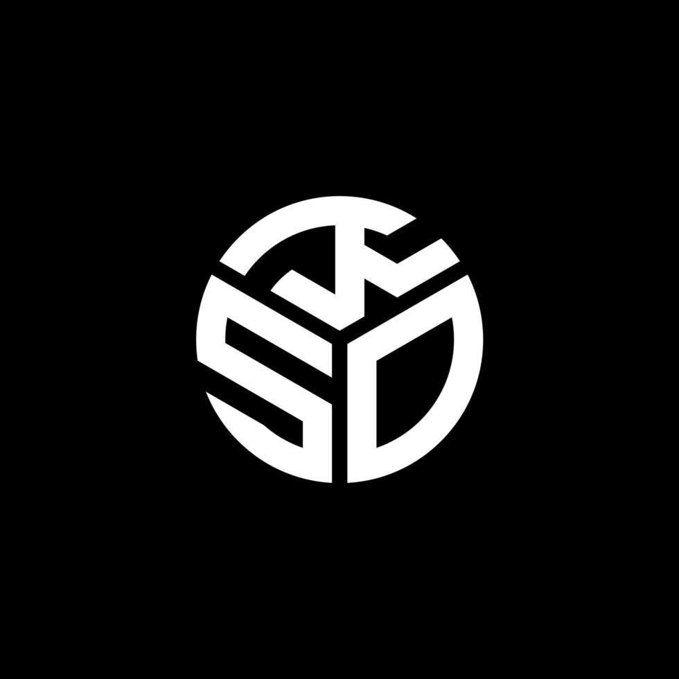 kso-Buchstaben-Logo-Design auf schwarzem Hintergrund. kso kreative Initialen schreiben Logo-Konzept. kso Briefgestaltung. vektor