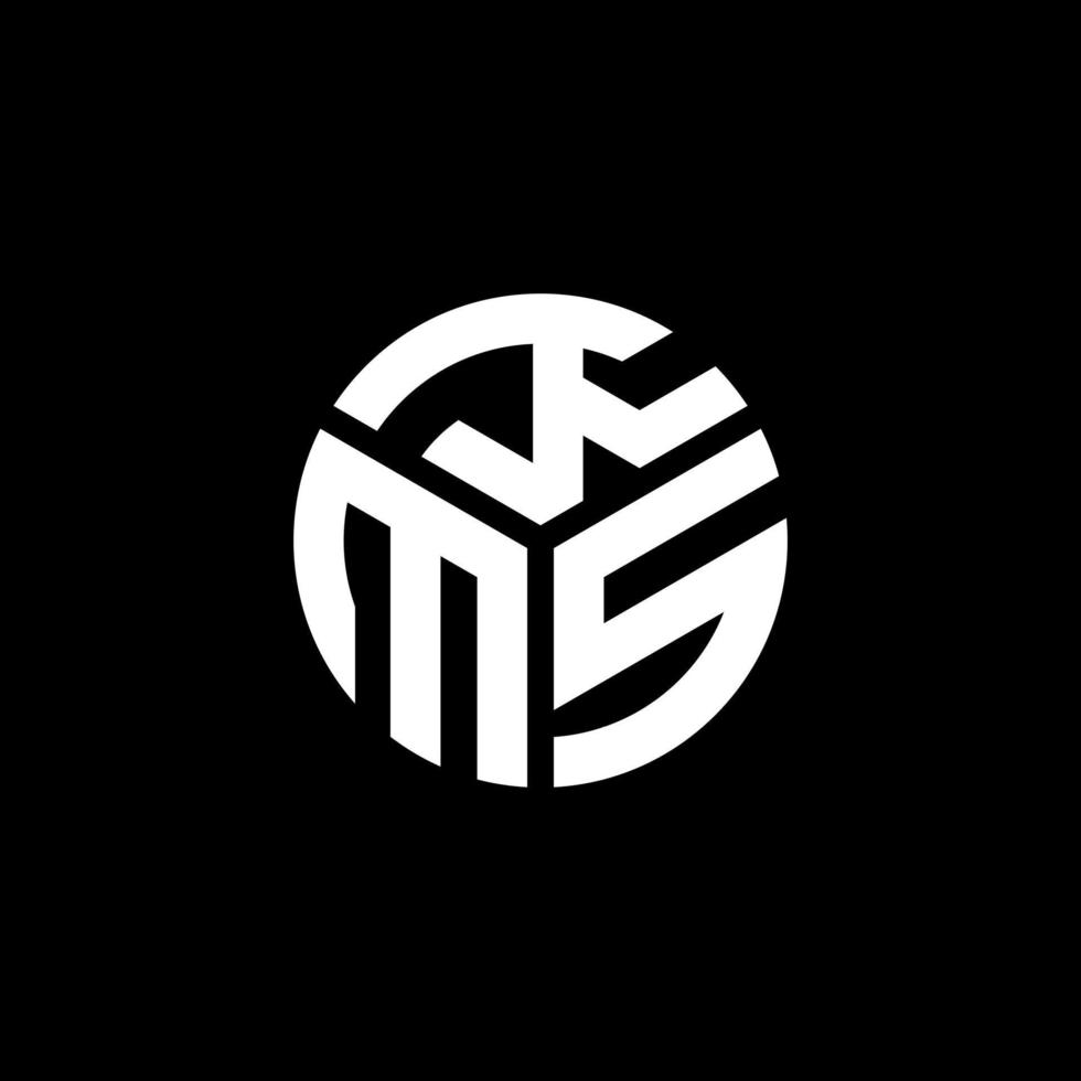Km-Brief-Logo-Design auf schwarzem Hintergrund. kms kreatives Initialen-Buchstaben-Logo-Konzept. km Briefgestaltung. vektor