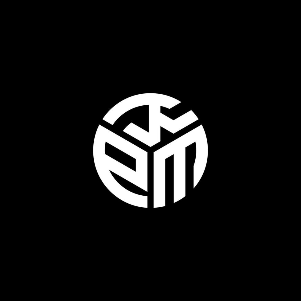 kpm-Buchstaben-Logo-Design auf schwarzem Hintergrund. kpm kreatives Initialen-Buchstaben-Logo-Konzept. kpm Briefgestaltung. vektor