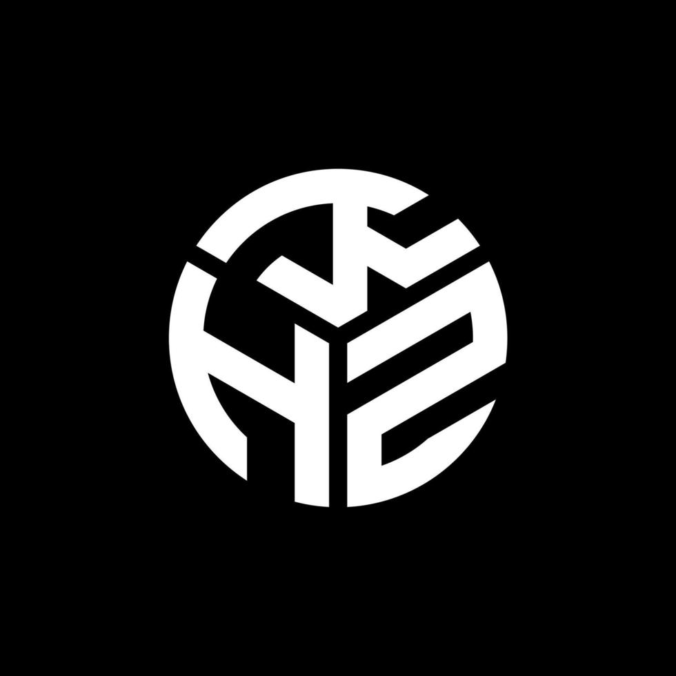 khz-Brief-Logo-Design auf schwarzem Hintergrund. khz kreative Initialen schreiben Logo-Konzept. khz-Briefgestaltung. vektor