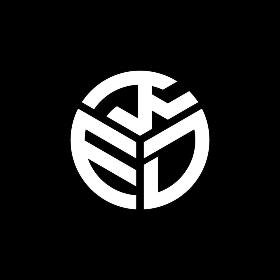 Ked-Buchstaben-Logo-Design auf schwarzem Hintergrund. Ked kreatives Initialen-Buchstaben-Logo-Konzept. Ked-Brief-Design. vektor