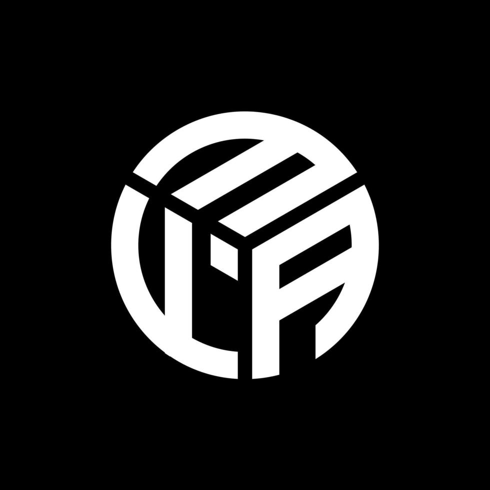 mfa-Brief-Logo-Design auf schwarzem Hintergrund. mfa kreatives Initialen-Brief-Logo-Konzept. mfa Briefgestaltung. vektor