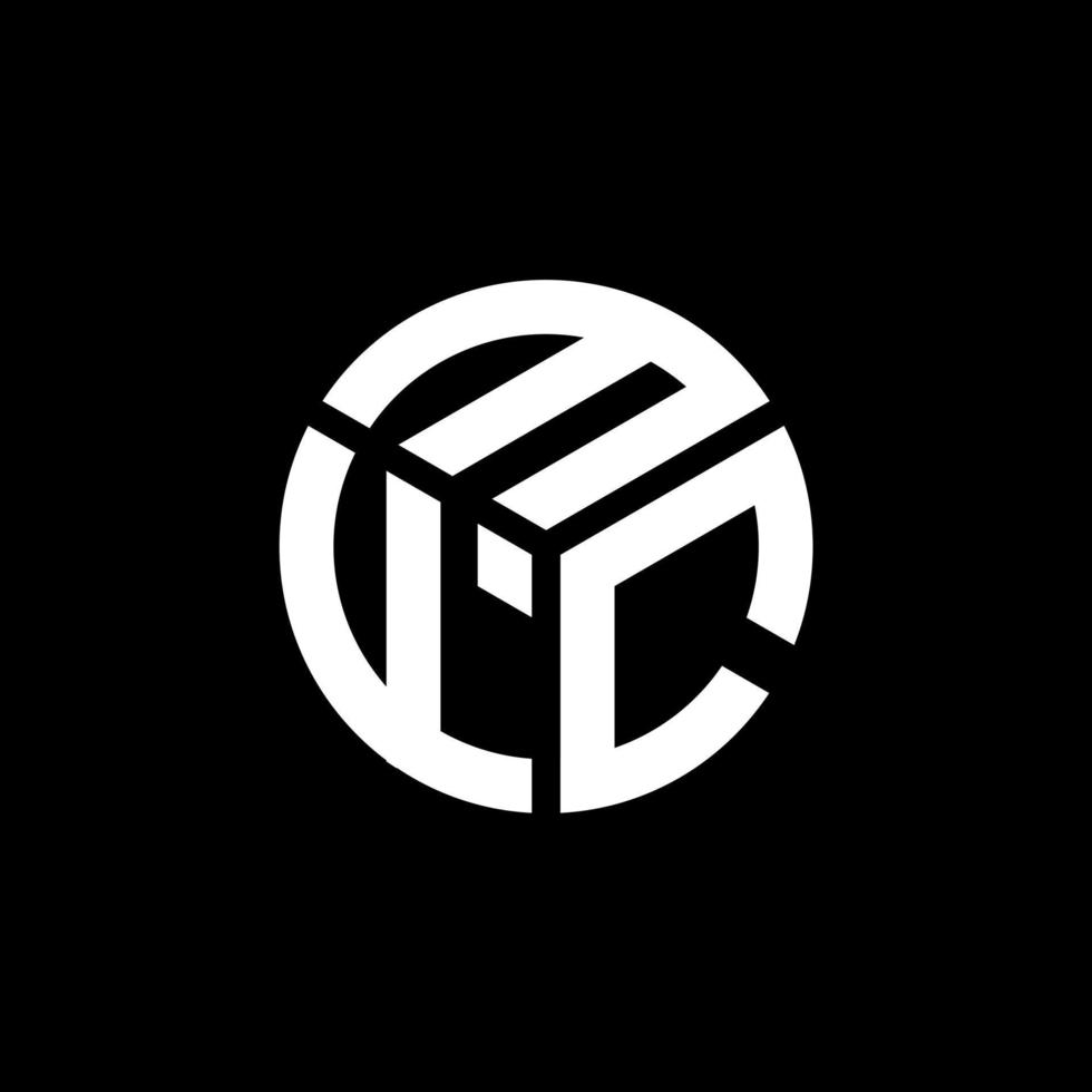 MFC brev logotyp design på svart bakgrund. mfc kreativa initialer brev logotyp koncept. mfc bokstavsdesign. vektor