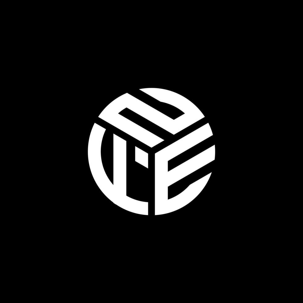 nfe-Buchstaben-Logo-Design auf schwarzem Hintergrund. nfe kreatives Initialen-Buchstaben-Logo-Konzept. nfe Briefgestaltung. vektor