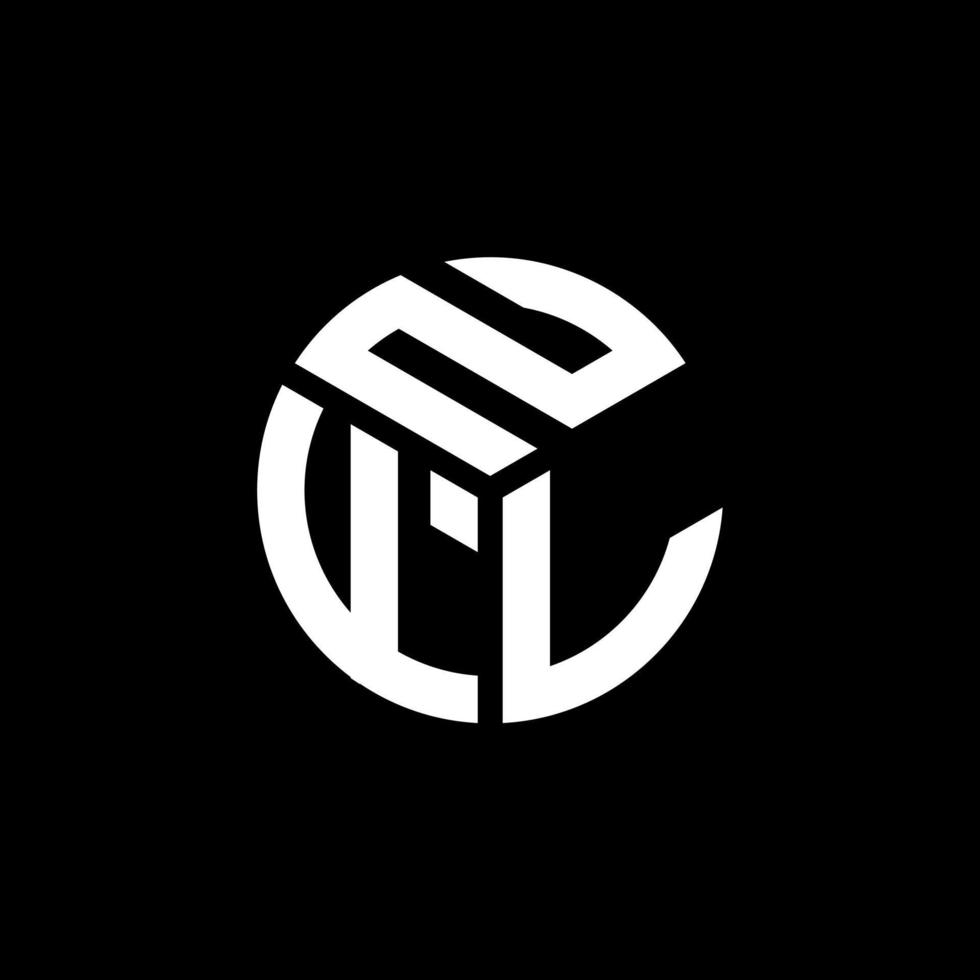nfl brev logotyp design på svart bakgrund. nfl kreativa initialer bokstavslogotyp koncept. nfl bokstavsdesign. vektor