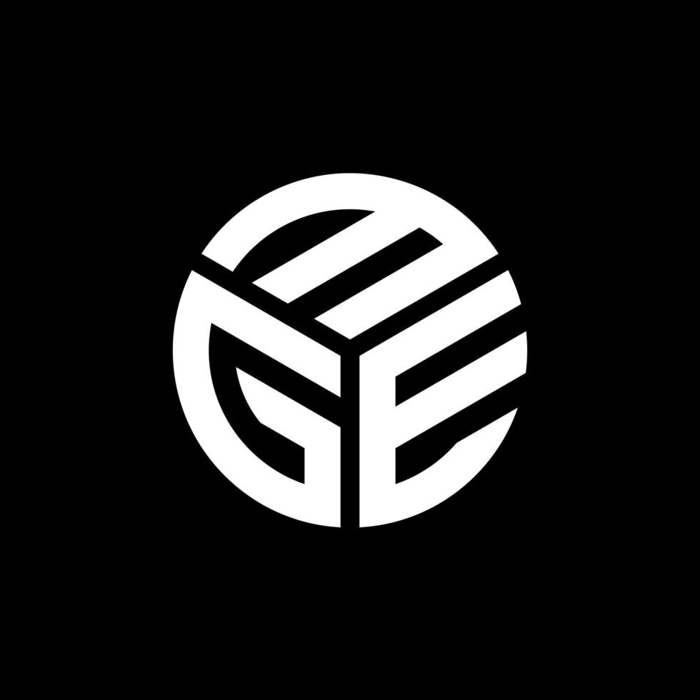 mge-Brief-Logo-Design auf schwarzem Hintergrund. mge kreatives Initialen-Buchstaben-Logo-Konzept. mge Briefgestaltung. vektor
