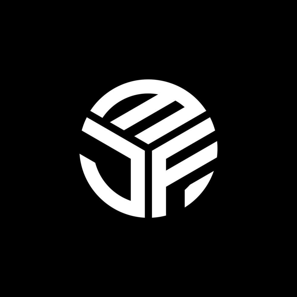 mjf brev logotyp design på svart bakgrund. mjf kreativa initialer bokstavslogotyp koncept. mjf bokstavsdesign. vektor