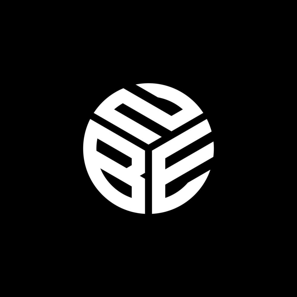 nb-Buchstaben-Logo-Design auf schwarzem Hintergrund. nbe kreatives Initialen-Buchstaben-Logo-Konzept. nbe Briefgestaltung. vektor