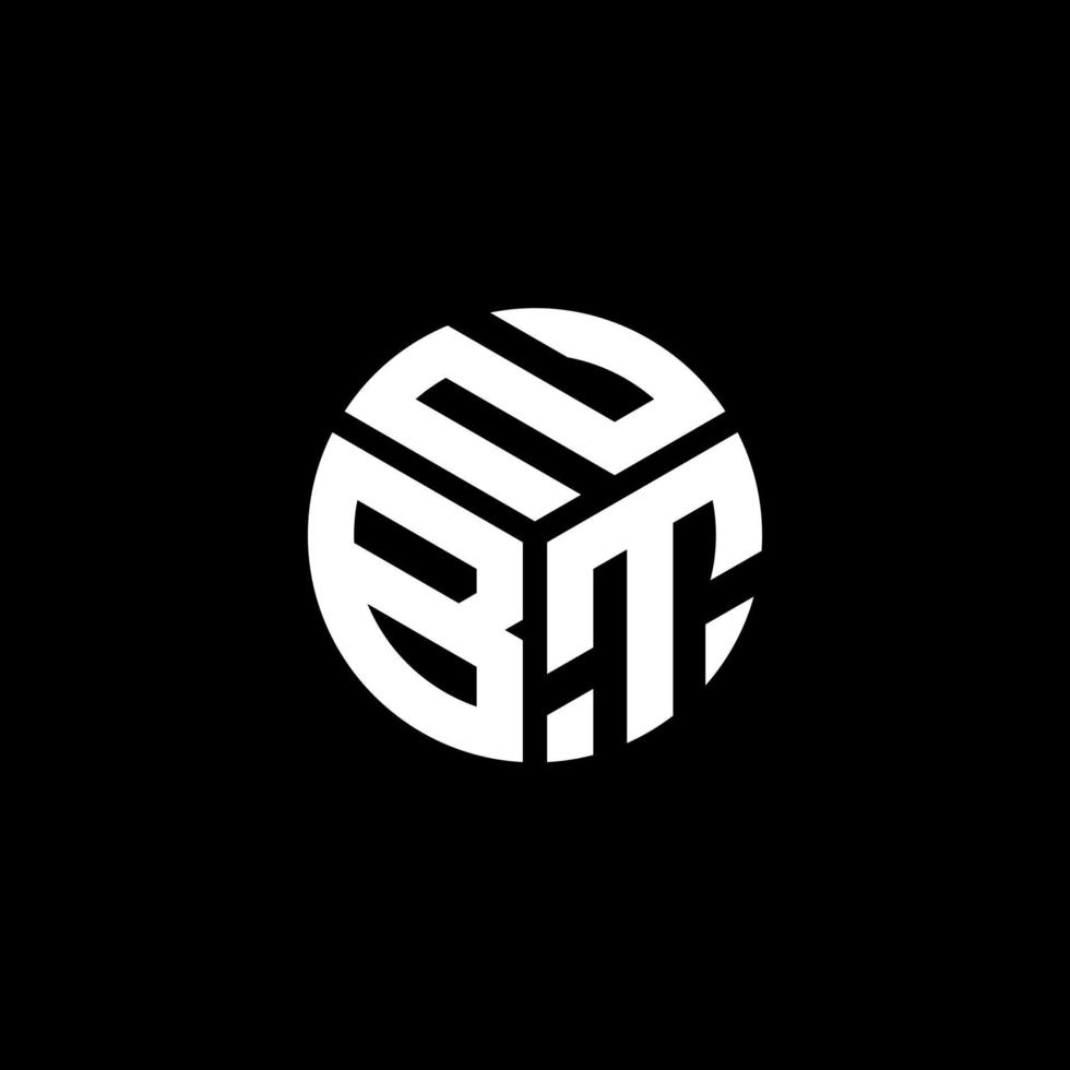 nbt-Buchstaben-Logo-Design auf schwarzem Hintergrund. nbt kreatives Initialen-Brief-Logo-Konzept. nbt Briefgestaltung. vektor