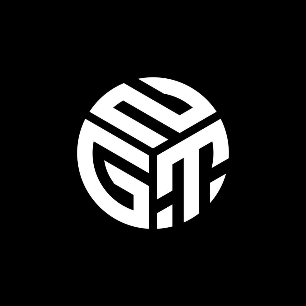 Ngt-Brief-Logo-Design auf schwarzem Hintergrund. ngt kreatives Initialen-Buchstaben-Logo-Konzept. ngt Briefgestaltung. vektor