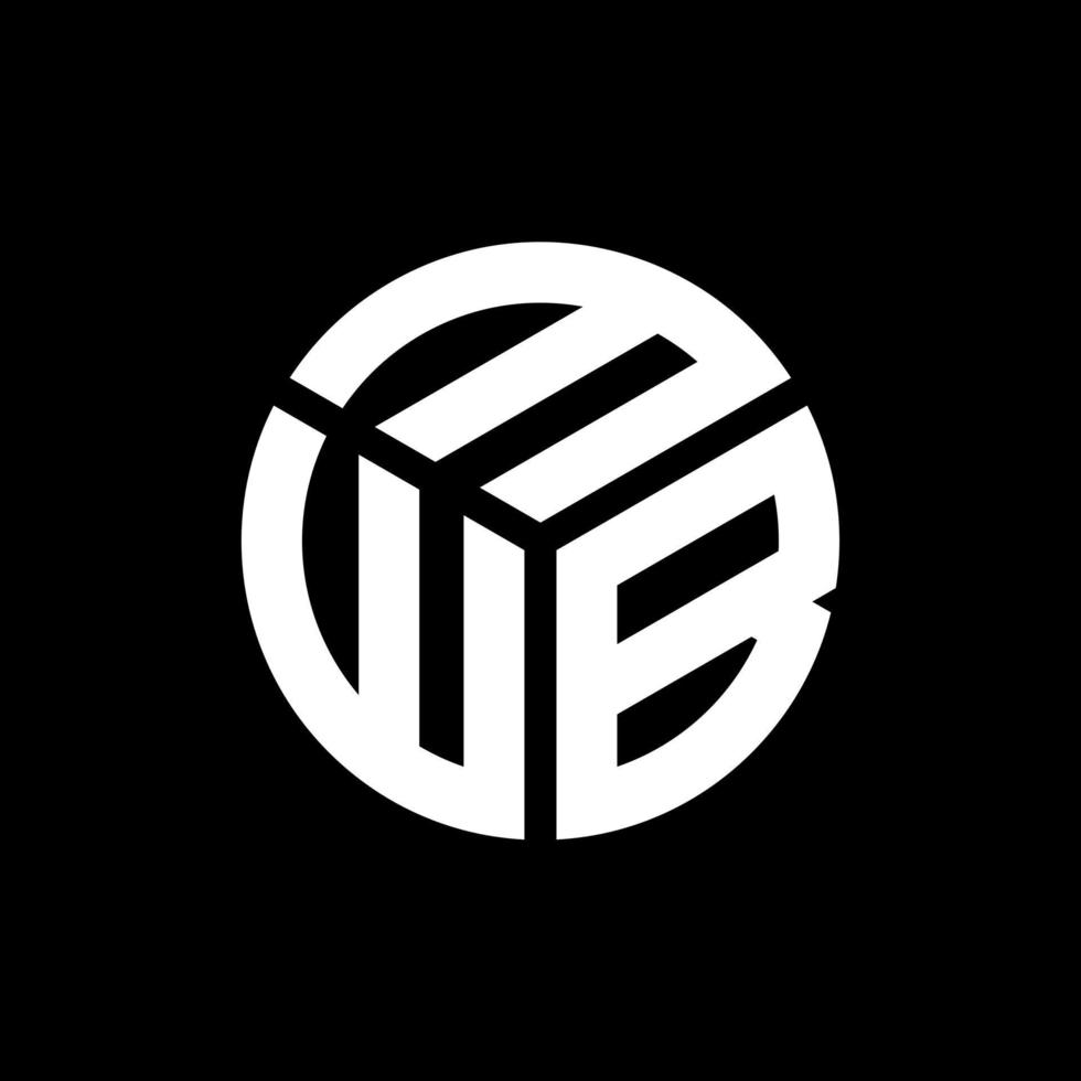 mwb-Buchstaben-Logo-Design auf schwarzem Hintergrund. mwb kreative Initialen schreiben Logo-Konzept. mwb Briefgestaltung. vektor