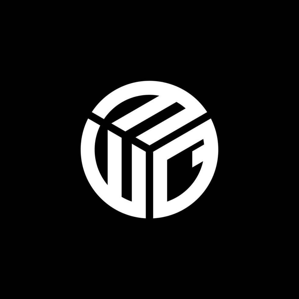 mwq brev logotyp design på svart bakgrund. mwq kreativa initialer bokstavslogotyp koncept. mwq bokstavsdesign. vektor