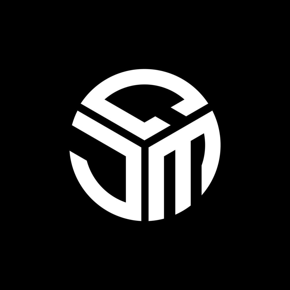 cjm-Brief-Logo-Design auf schwarzem Hintergrund. cjm kreative Initialen schreiben Logo-Konzept. cjm Briefgestaltung. vektor