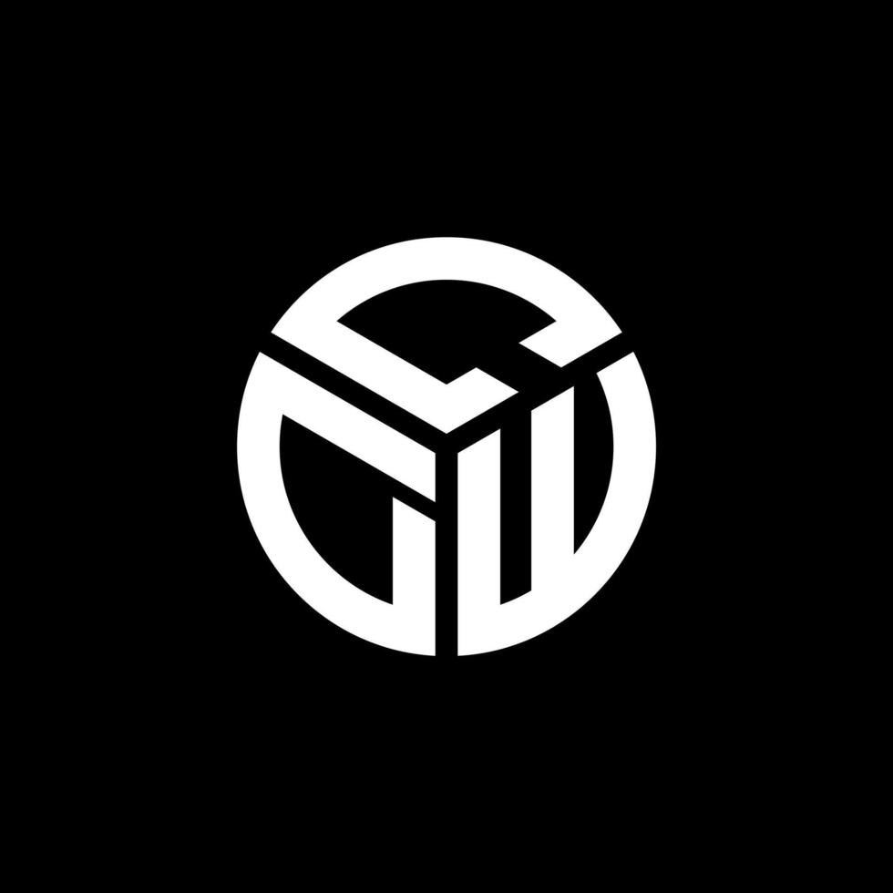 cdw brev logotyp design på svart bakgrund. cdw kreativa initialer brev logotyp koncept. cdw-bokstavsdesign. vektor