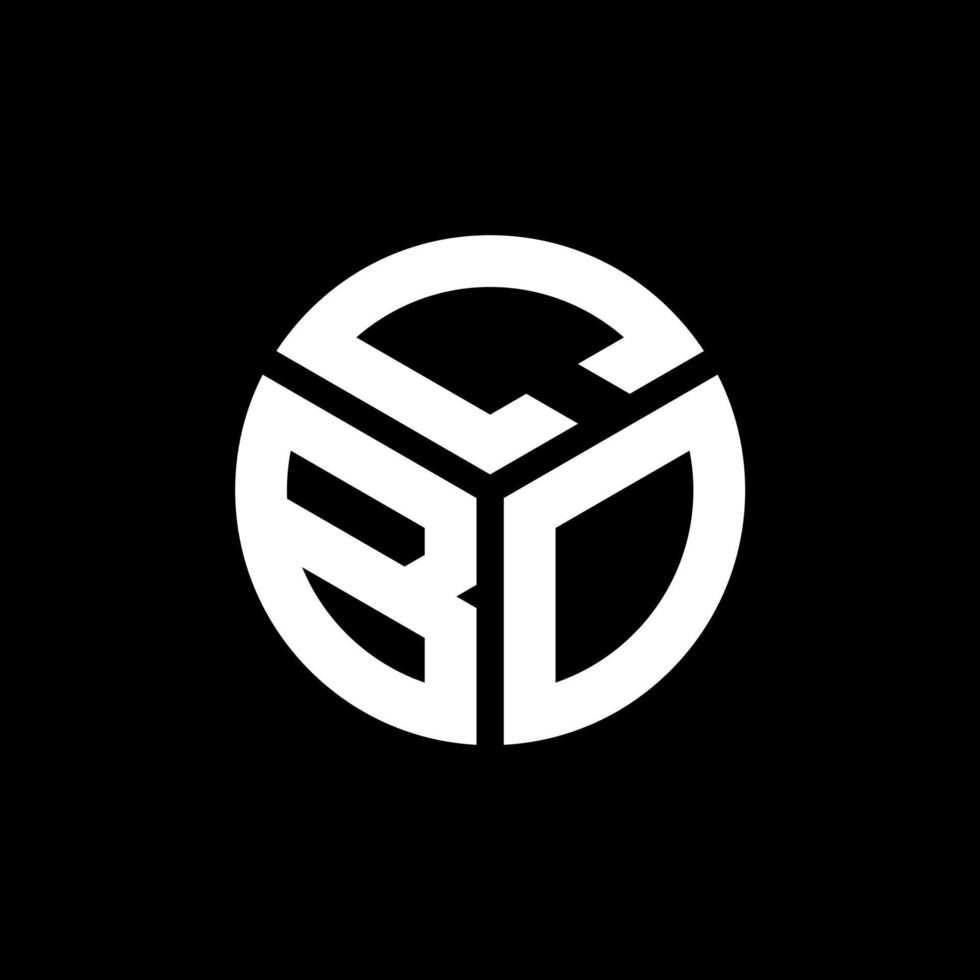 cbo-Brief-Logo-Design auf schwarzem Hintergrund. cbo kreatives Initialen-Buchstaben-Logo-Konzept. cbo Briefgestaltung. vektor