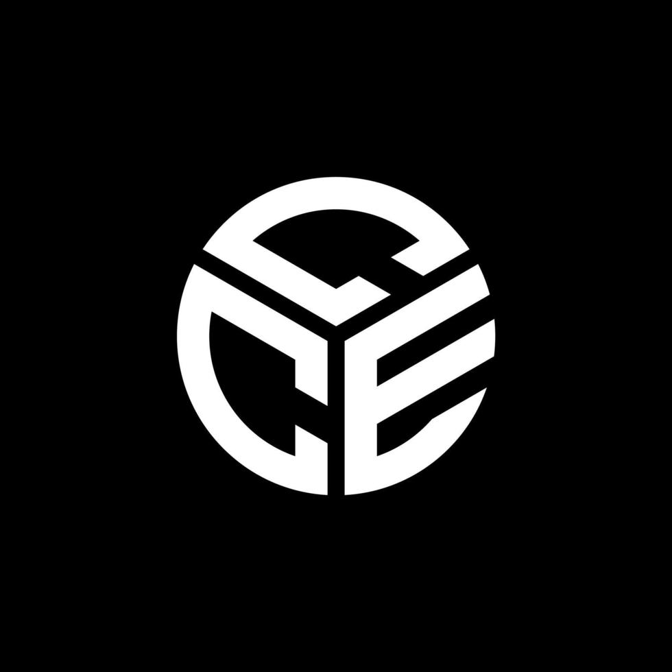 cce-Brief-Logo-Design auf schwarzem Hintergrund. cce kreatives Initialen-Brief-Logo-Konzept. cc Briefgestaltung. vektor
