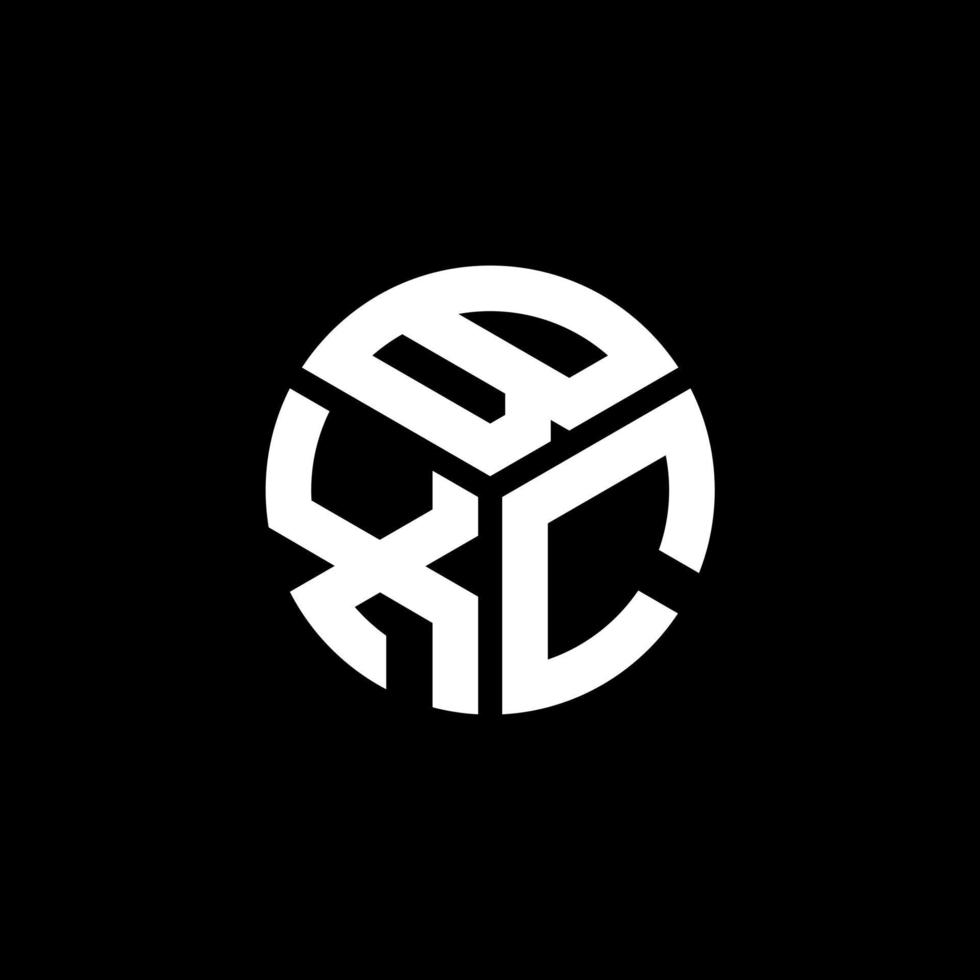 bxc-Brief-Logo-Design auf schwarzem Hintergrund. bxc kreative Initialen schreiben Logo-Konzept. bxc Briefdesign. vektor