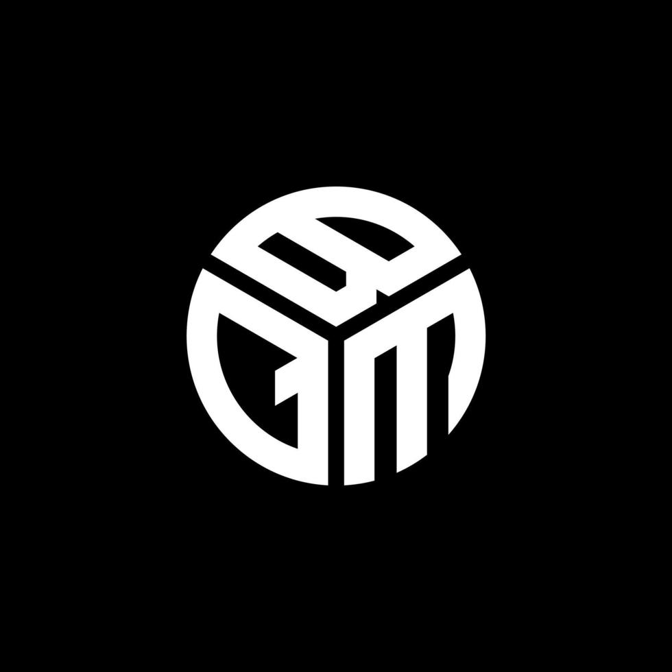 bqm brev logotyp design på svart bakgrund. bqm kreativa initialer bokstavslogotyp koncept. bqm bokstavsdesign. vektor