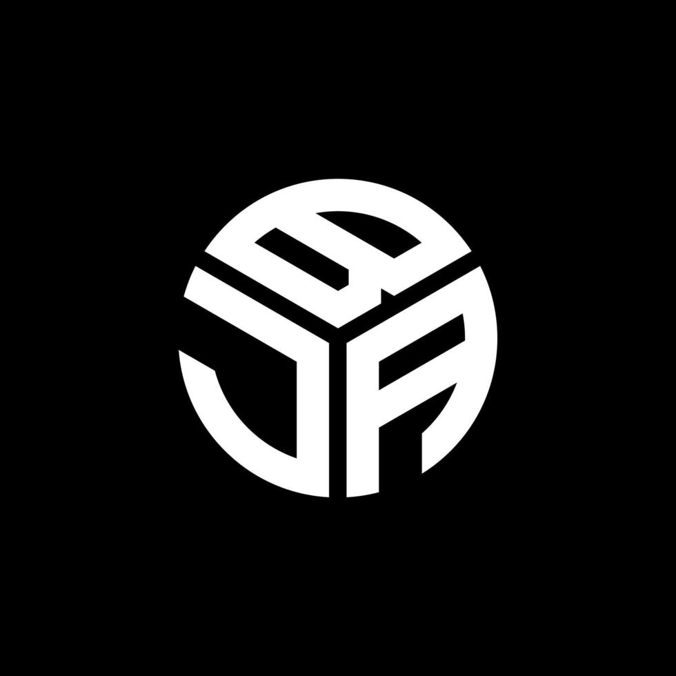 bja-Buchstaben-Logo-Design auf schwarzem Hintergrund. bja kreatives Initialen-Buchstaben-Logo-Konzept. bja Briefgestaltung. vektor