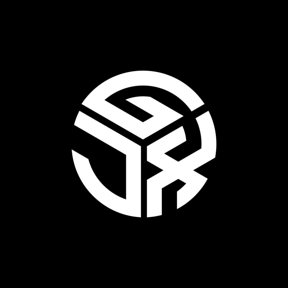 gjx-Buchstaben-Logo-Design auf schwarzem Hintergrund. gjx kreative Initialen schreiben Logo-Konzept. gjx Briefdesign. vektor