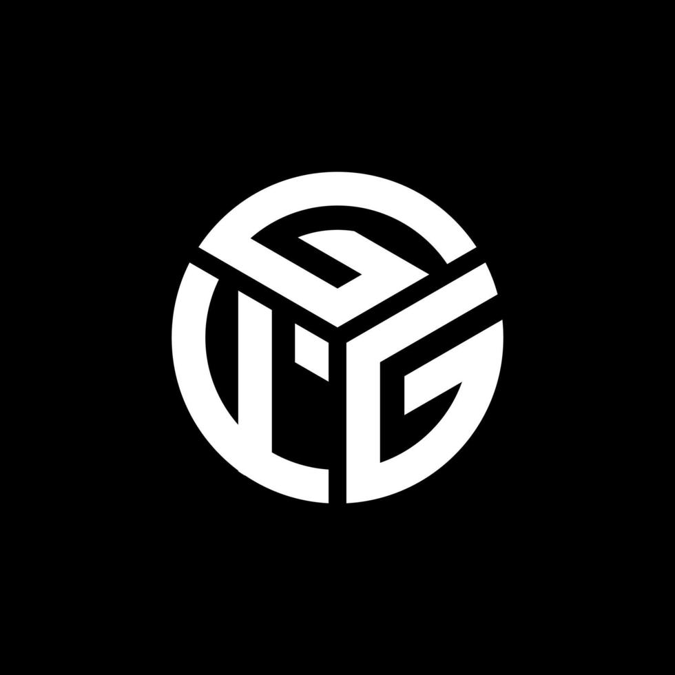 gfg brev logotyp design på svart bakgrund. gfg kreativa initialer brev logotyp koncept. gfg bokstavsdesign. vektor